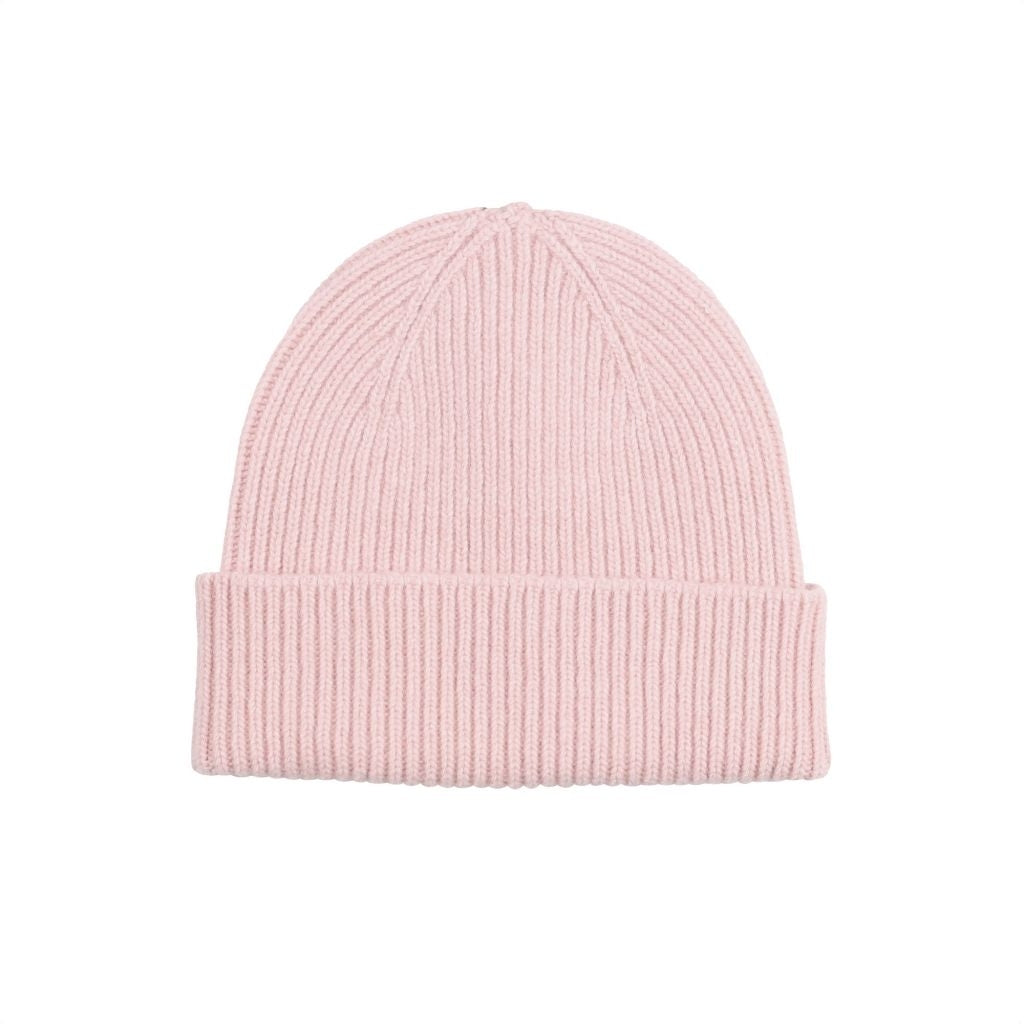 Merino Wool Beanie - Faded Pink