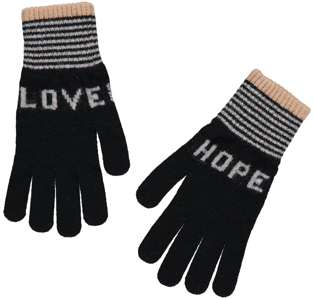 Love/ Hope Gloves - Black/Grey