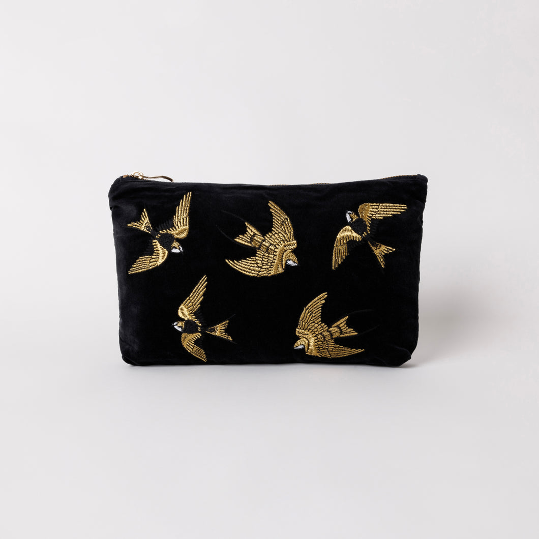 Everyday Pouch - Swallows Charcoal