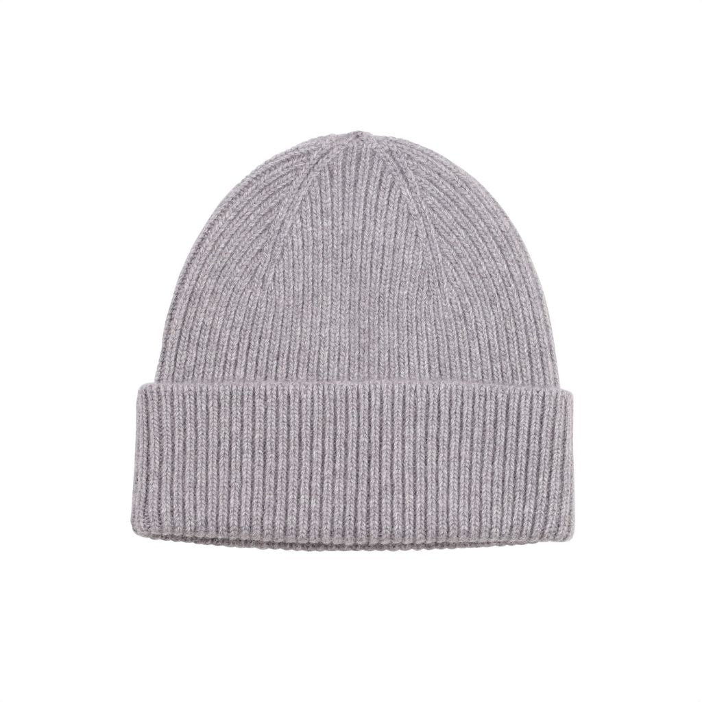 Merino Wool Beanie - Heather Grey