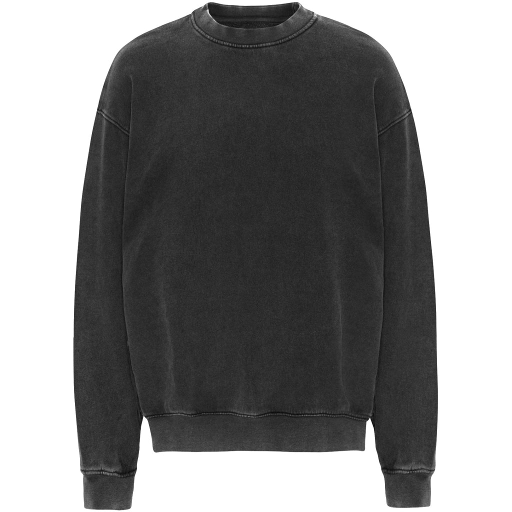 Oversized Crew Sweatshirt - Faded Black